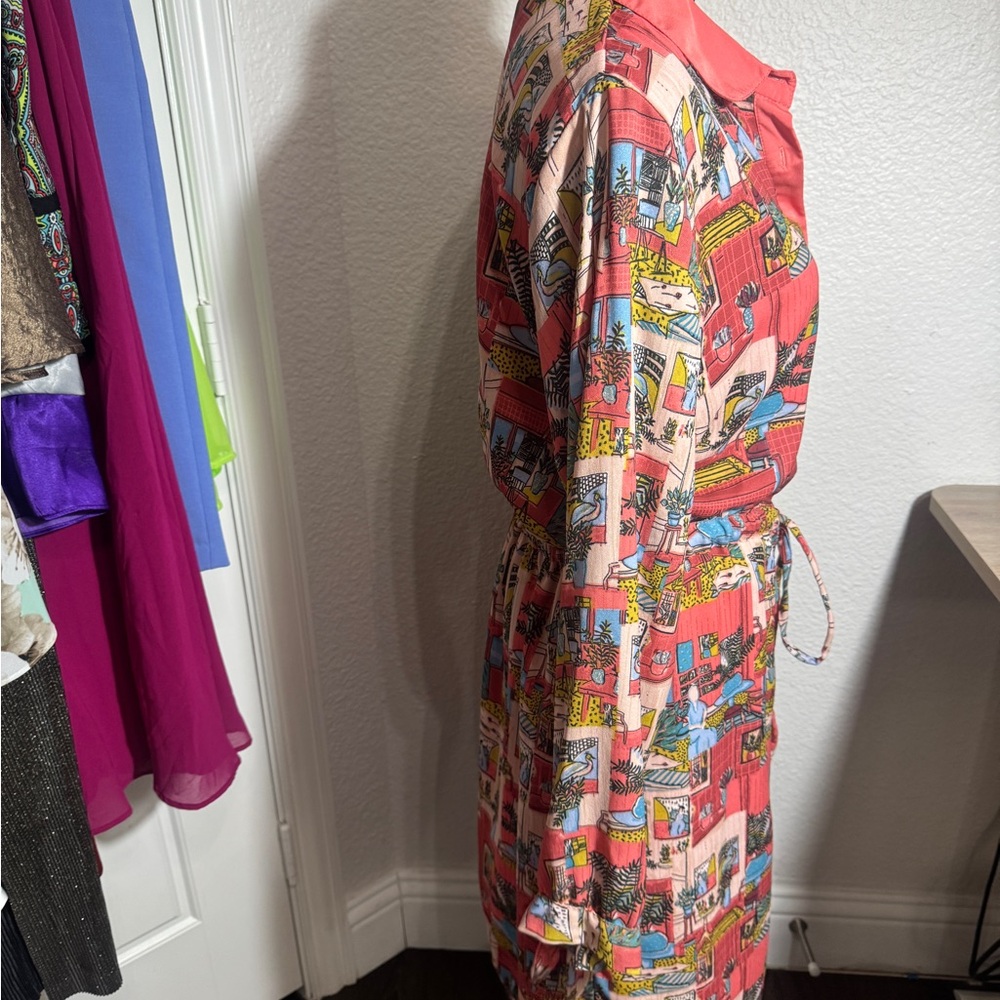 VINTAGE. Yumi Kim Multicolor Printed Dress - Picture 5 of 7
